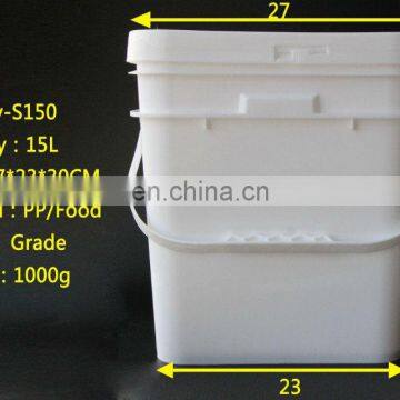 Manufacture High Quality 15L Plastic Square Bucket/pail With Lid and Handle photo-7