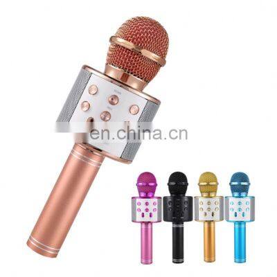 Ws858 Wireless Karaoke Microphone Professional Microfone Speaker Consender Handheld Studio Microphone For Smartphone