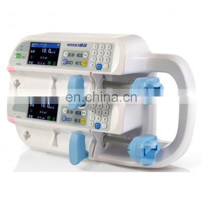 Double-channel syringe pump portable medical syringe pump automatic calibration