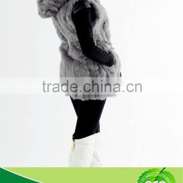 Warm Real Rabbit Fur Elegant Pretty Fashion Winter Custom Fit Women Coat