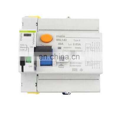 Best selling MT54RA remote control automation recloser match 4P 40A 30mA RCCB type B circuit breaker