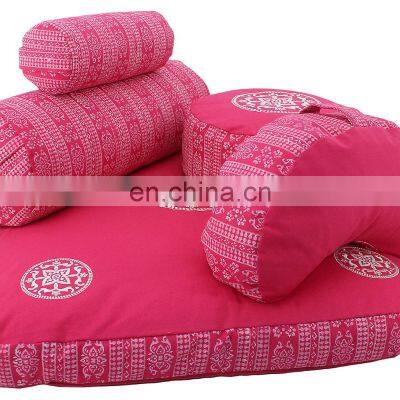 Private Label 100% Cotton Full Block Printed Meditation Cushion Set photo-4