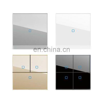 Type 86 UK/EU Standard 1 Gang 1/2 Way Wall Push Button Light Switch Tempered Glass Panel Socketes and Switches Electrical 10A photo-5