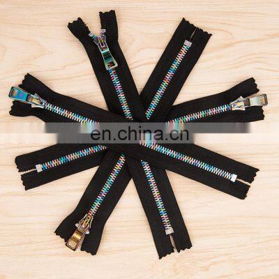 Rainbow Nylon Colored Resin Decorative Metal Rainbow Zipper Tape photo-2