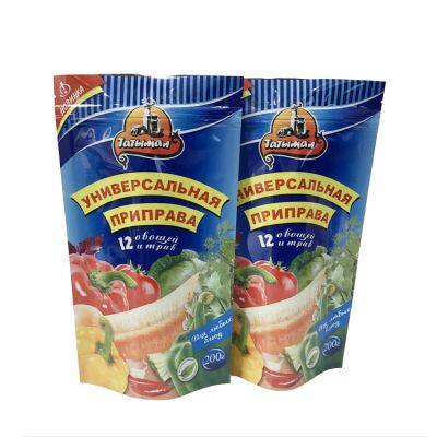 digital printing food Grade plastic resealable vacuum food bags for frozen seafood packaging bags