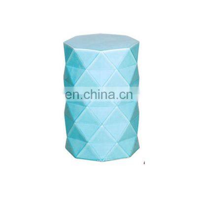 Chinese Blue Color Diamond Ceramic Porcelain Stool