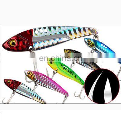 7g 10g 14g 17g 20g Top Quality Shiny Metal Baits Fishing VIB Lure with Treble Hooks 3D Eyes