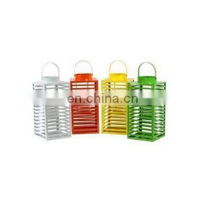 Hot Sale Colorful Metal Lanterns Wholesale Price Home Decors Candle Lanterns Available At Custom Colors