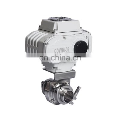 COVNA DN50  Stainless Steel Tri Clamp Electric Actuator Butterfly Valve Motorized Electric Sanitary Butterfly Valve