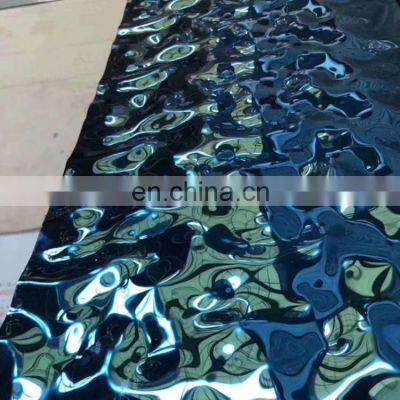 Manufacturer Gold Colored Decorative Dimpled Hammered Water Ripple Plate 3d Stamp Aisi 304 Stainless Steel Sheet