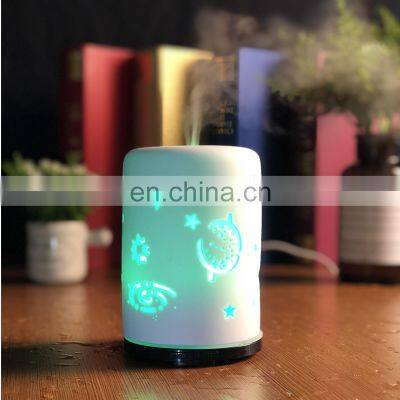 New design elegant 120ml easy home ceramic diffuser humidifier essential oil aroma diffuser