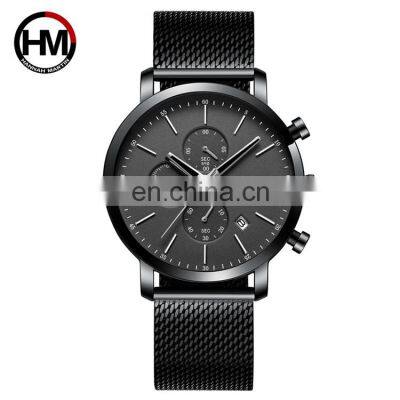 HANNAH MARTIN HM-109 Men Original Quartz Stainless Steel Mesh Drop Shipping Strap Analog Display Mens Minimalist Dress Watch