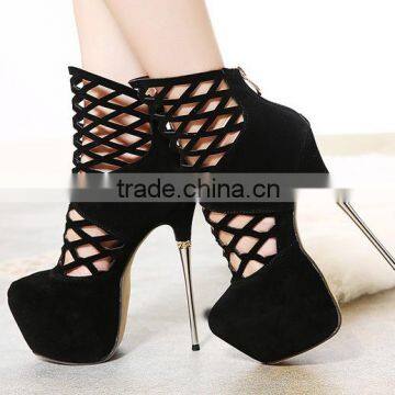 C89226A fashion lady hollow out high heel shoes wholesale women shoes