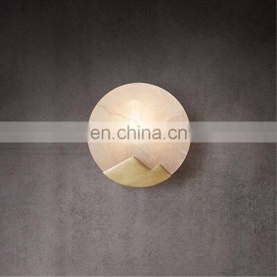 Indoor LED Round Wall Light Simple Creative Marble Lamp For Home
