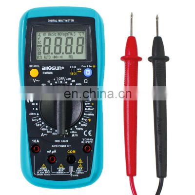 Allosun EM5886 Digital 3 3/4 digits LCD  Multimeter AC/DC Current/Volt OHM Electrical Multi Tester Digital Multi Meter