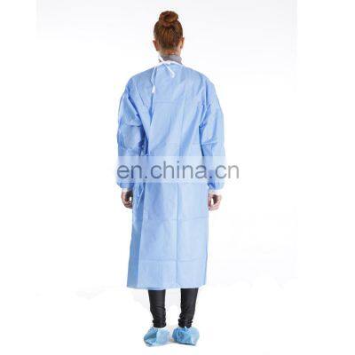PP/CPE/SMS Disposable Reinforced/Knitted Surgical Apparel/Medical/ Exam/Operation Isolation Gown photo-2