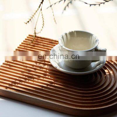 Hot Sale Nordic Arch Wood Serving Tray Bread Tray Wavy Cutting Board Wooden Decor Vietnam Supplier photo-5