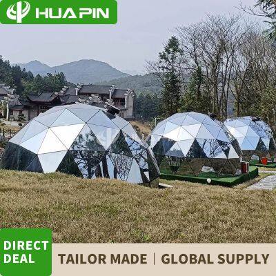 Outdoor 6m 7m Diameter Camp Site Glamping Glass Dome Hotel Tent photo-4