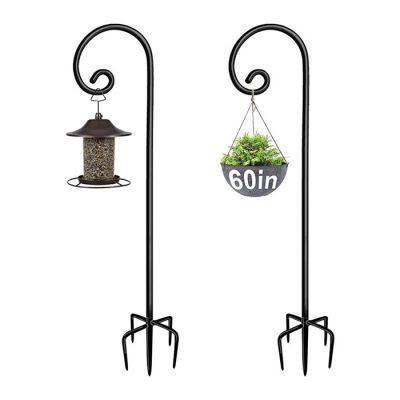 Heavy Duty Garden Shepherds Hooks for Outdoor, Premium Metal Shepherds Hooks, Height Adjustable Bird Feeder Hanger, Hanging Basket Hooks 37” Inch Tall Hanging Plant Hooks photo-3