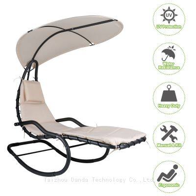 Grey Color Outdoor Modern Design Rocking Chair Indoor/Outdoor Leisure Swing Hanging Chair photo-4