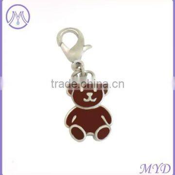 new popular animal teddy bear metal keychain