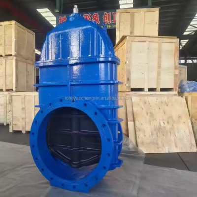 DIN Electric Motorized Flange Gate Valve WCB Cast Steel Flange Resilient Seat Electric Slide Gate Valve 1200 mm SS304 Pneumatic photo-3
