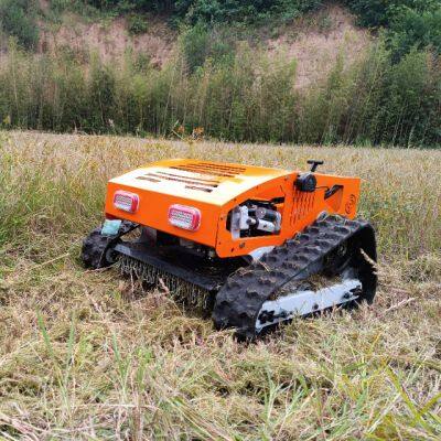 Hybrid Adjustable Blade Height by Remote Control Self Charging Backup Battery Remote Track Mower
