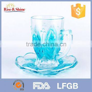 Best price glass tea cup and saucer wholesale