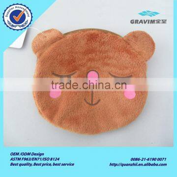 Plush bear brown coin purse