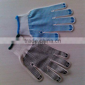 Most Popular Poly/cotton Knitted Dotted Gloves