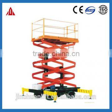 10 meters high Four wheels mobile scissor lift platform