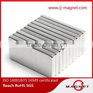 N35H TS16949 block neodymium magnet with nickel coating for sensor manufactuer in China