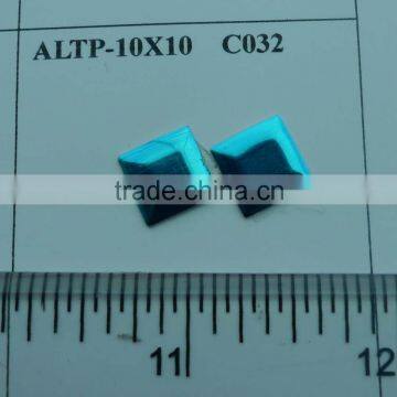 Aluminum Rhinestuds Hot Fix Iron on Square Shape, Heat Press 10mm