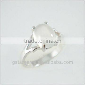 925 Sterling Silver Natural Moonstone Ring