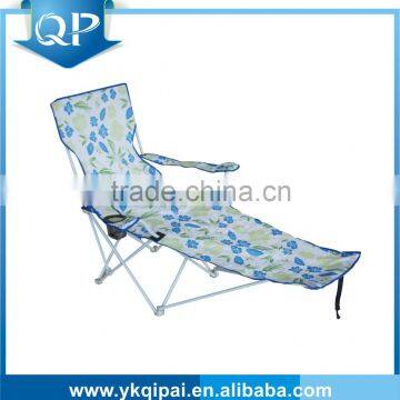 high quality cheap folding beach lounge chair with footrest