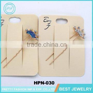 Fashion Hair Accessories For Decorative Custom Crown Crystal Hairpin Clip In Hair Extensions
