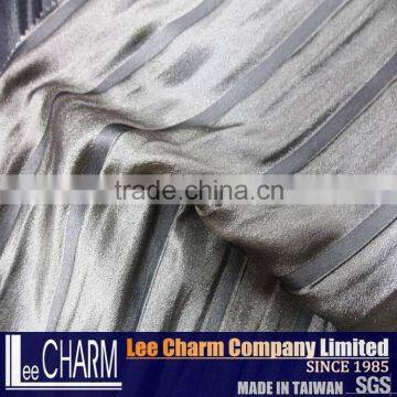 Silver Grey Matellic Decorative Fabric Textile photo-2