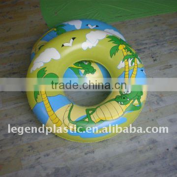 inflatable crocodile printed bath ring