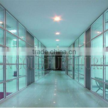 Modern Clear Operable Office Glass Cubicle Walls Partition(SZ-WS568)