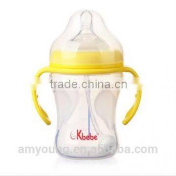 230ml/8oz USA Thermal Sensitive Extra Wide Neck Breathing Silicone Baby Nursing Bottle China Silicone Baby Bottles A-1107