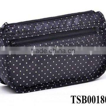 hot sale fashion two zipper modella cosmetic bag