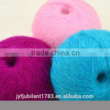 High grade natural soft worsted wool/acrylic mohair yarn factory