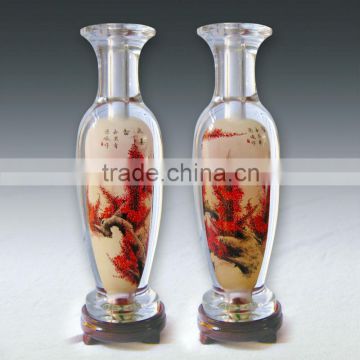 Hand Painted Glass Vase Decoration