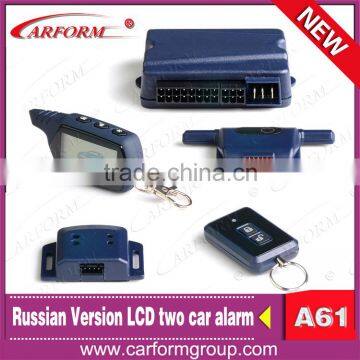 New upgrade starlionr A61 two way car alarm system with LCD remote engine start