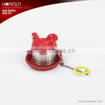 Metal and silicone tea infuser/cylinder tea infuser