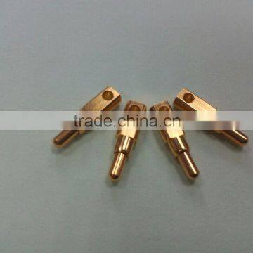 gold plated brass spring loaded pogo pin battery connectir for electronics test machine