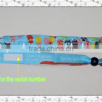 Woven wristband for festival or event on hot sales with serial number