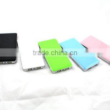 Best power bank 15000mAh for iPhone/ipad/htc/GPS/MP3/MP4 polymer external battery charger dual usb