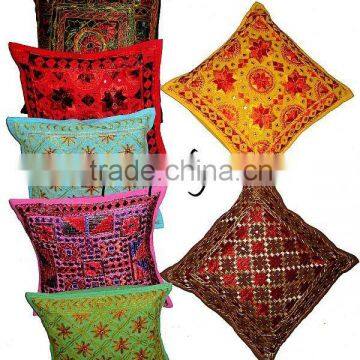 Decorative India tribal Embroidered pillow covers,wholesale lot hot selling cushion covers