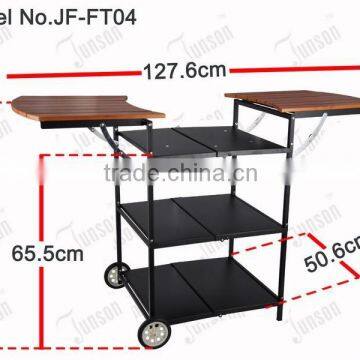 Outdoor Folding BBQ Trolley With Wheel photo-3